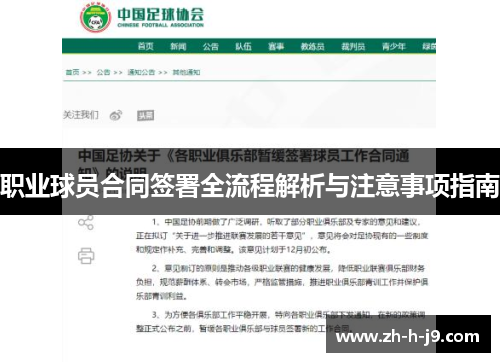 职业球员合同签署全流程解析与注意事项指南